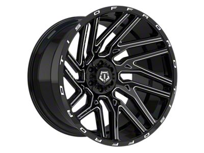 TIS 554 Gloss Black Milled 6-Lug Wheel; 20x10; -19mm Offset (07-13 Sierra 1500)