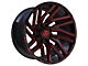 TIS 554BMR Gloss Black with Red Tint Accent 6-Lug Wheel; 20x12; -44mm Offset (07-13 Sierra 1500)