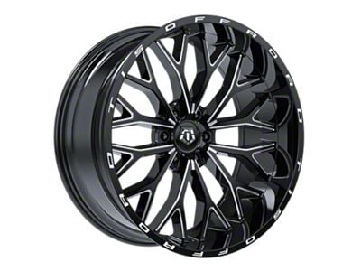 TIS 565 Gloss Black Milled 6-Lug Wheel; 20x10; -24mm Offset (07-13 Sierra 1500)