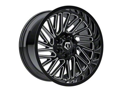 TIS 553 Gloss Black Milled 8-Lug Wheel; 20x10; -12mm Offset (11-14 Sierra 2500 HD)