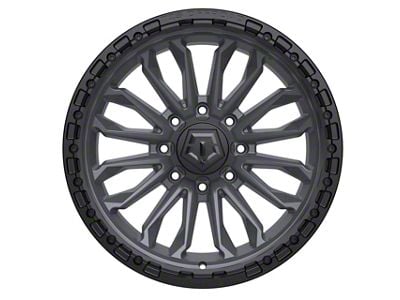 TIS 556 Satin Anthracite with Black Bead Ring 8-Lug Wheel; 20x10; -20mm Offset (11-14 Sierra 2500 HD)