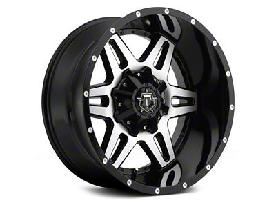 TIS 538MB Gloss Black Machined 6-Lug Wheel; 17x9; -12mm Offset (07-13 Silverado 1500)