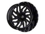 TIS 544 Gloss Black Milled 6-Lug Wheel; 20x9; 17mm Offset (07-13 Silverado 1500)