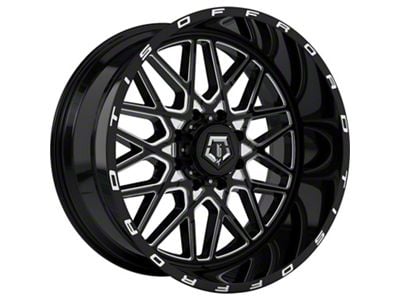 TIS 548BM Gloss Black Milled 6-Lug Wheel; 22x12; -44mm Offset (07-13 Silverado 1500)