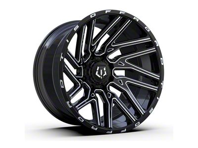 TIS 554BM Gloss Black Milled 6-Lug Wheel; 22x10; -19mm Offset (07-13 Silverado 1500)