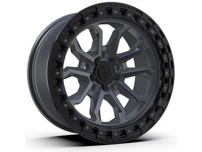 TIS 556AB Satin Anthracite with Black Simulated Bead Ring 6-Lug Wheel; 17x9; -12mm Offset (07-13 Silverado 1500)