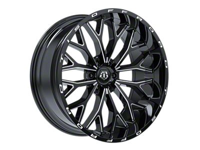 TIS 565 Gloss Black Milled 6-Lug Wheel; 20x12; -44mm Offset (07-13 Silverado 1500)