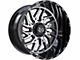 TIS 544MB Gloss Black Machined 6-Lug Wheel; 20x10; -25mm Offset (07-14 Tahoe)