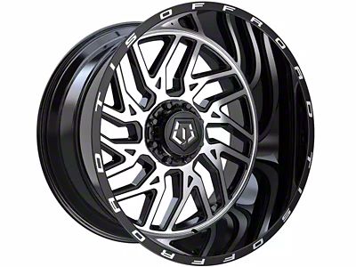 TIS 544MB Gloss Black Machined 6-Lug Wheel; 22x12; -44mm Offset (07-14 Tahoe)