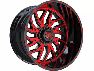 TIS 544MBR Gloss Black with Red Tint Accent 6-Lug Wheel; 20x10; -12mm Offset (07-14 Tahoe)