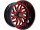 TIS 544MBR Gloss Black with Red Tint Accent 6-Lug Wheel; 20x10; -12mm Offset (07-14 Tahoe)