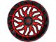 TIS 544MBR Gloss Black with Red Tint Accent 6-Lug Wheel; 20x10; -12mm Offset (07-14 Tahoe)