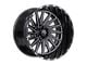 TIS 547 Gloss Black Milled 6-Lug Wheel; 20x12; -44mm Offset (07-14 Tahoe)