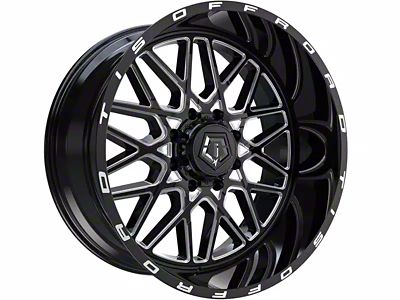 TIS 548BM Gloss Black Milled 6-Lug Wheel; 22x12; -44mm Offset (07-14 Tahoe)