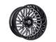 TIS 553 Gloss Black Milled 6-Lug Wheel; 20x10; -12mm Offset (07-14 Tahoe)