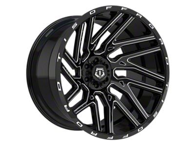 TIS 554 Gloss Black Milled 6-Lug Wheel; 22x12; -44mm Offset (07-14 Tahoe)