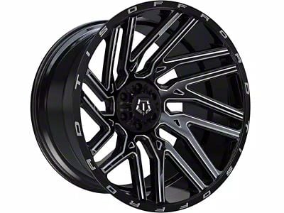 TIS 554BM Gloss Black Milled 6-Lug Wheel; 20x12; -44mm Offset (07-14 Tahoe)