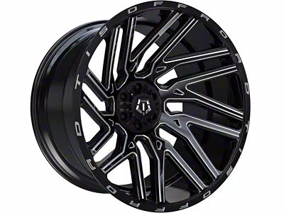 TIS 554BM Gloss Black Milled 6-Lug Wheel; 22x12; -44mm Offset (07-14 Tahoe)