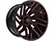 TIS 554BMR Gloss Black with Red Tint Accent 6-Lug Wheel; 20x12; -44mm Offset (07-14 Tahoe)