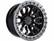 TIS 556BA Satin Black with Anthracite Simulated Bead Ring 6-Lug Wheel; 17x9; -12mm Offset (07-14 Tahoe)