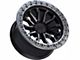 TIS 556BA Satin Black with Anthracite Simulated Bead Ring 6-Lug Wheel; 17x9; -12mm Offset (07-14 Tahoe)