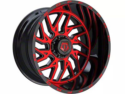 TIS 544MBR Gloss Black with Red Tint Accent 6-Lug Wheel; 20x10; -12mm Offset (07-14 Yukon)