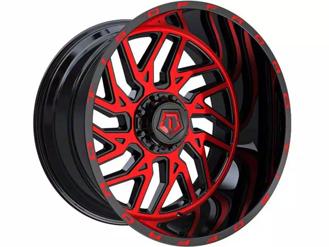 TIS 544MBR Gloss Black with Red Tint Accent 6-Lug Wheel; 20x10; -12mm Offset (07-14 Yukon)