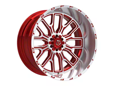 TIS 560MRL Gloss Red Machined 8-Lug Wheel; 24x14; -76mm Offset (08-10 F-250 Super Duty)