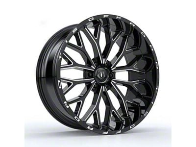 TIS 565 Gloss Black Milled 8-Lug Wheel; 22x12; -44mm Offset (08-10 F-250 Super Duty)