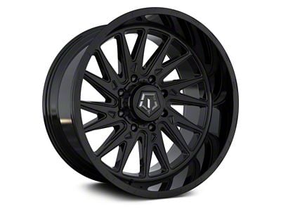 TIS 547B Gloss Black Milled 8-Lug Wheel; 24x14; -76mm Offset (08-10 F-350 Super Duty SRW)