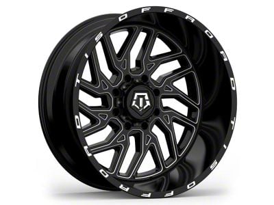 TIS 544BM Gloss Black Milled 8-Lug Wheel; 24x14; -76mm Offset (10-18 RAM 3500 SRW)