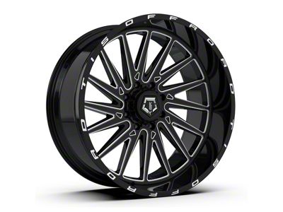 TIS 547B Gloss Black Milled 8-Lug Wheel; 20x10; -19mm Offset (10-18 RAM 3500 SRW)