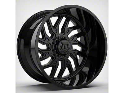 TIS 544GB Gloss Black Milled 8-Lug Wheel; 20x12; -44mm Offset (11-16 F-250 Super Duty)