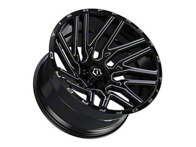 TIS 554 Gloss Black Milled 8-Lug Wheel; 22x10; -19mm Offset (11-16 F-250 Super Duty)