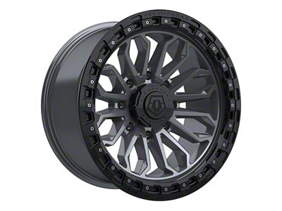 TIS 556AB Satin Black with Anthracite Bead Ring 8-Lug Wheel; 20x10; -19mm Offset (11-16 F-250 Super Duty)