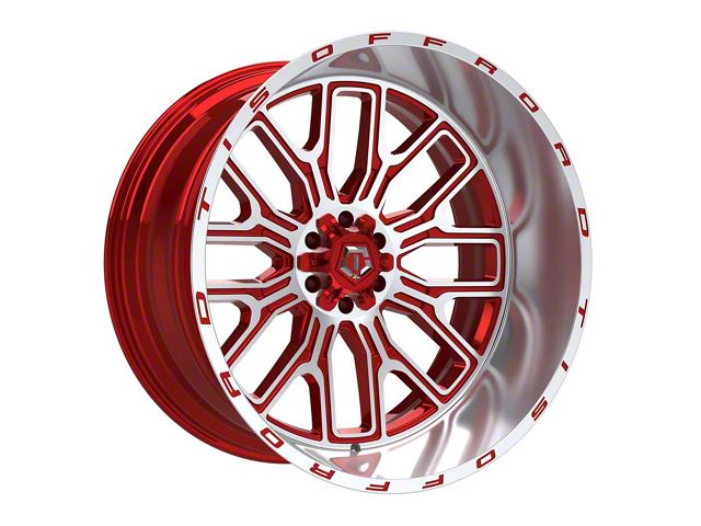 TIS 560MRL Gloss Red Machined 8-Lug Wheel; 20x10; -19mm Offset (11-16 F-250 Super Duty)