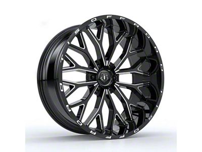 TIS 565 Gloss Black Milled 8-Lug Wheel; 22x12; -44mm Offset (11-16 F-250 Super Duty)