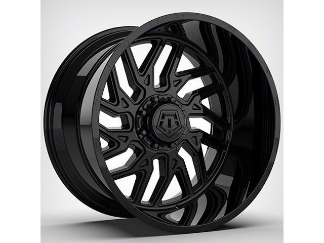 TIS 544GB Gloss Black Milled 8-Lug Wheel; 20x12; -44mm Offset (11-16 F-350 Super Duty SRW)