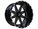 TIS 551BM Gloss Black Milled 8-Lug Wheel; 22x12; -44mm Offset (11-16 F-250 Super Duty)