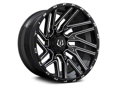 TIS 554BM Gloss Black Milled 8-Lug Wheel; 22x12; -44mm Offset (11-16 F-250 Super Duty)