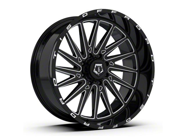 TIS 547B Gloss Black Milled 6-Lug Wheel; 20x12; -44mm Offset (14-18 Sierra 1500)