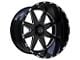 TIS 551BM Gloss Black Milled 6-Lug Wheel; 20x10; -25mm Offset (14-18 Sierra 1500)