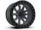 TIS 556AB Satin Anthracite with Black Simulated Bead Ring 6-Lug Wheel; 17x9; -12mm Offset (14-18 Sierra 1500)