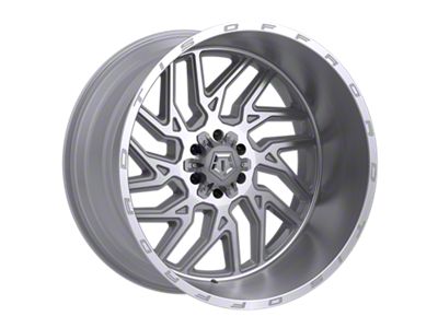 TIS 544 Gloss Silver with Brushed Face and Lip 6-Lug Wheel; 22x12; -44mm Offset (14-18 Silverado 1500)