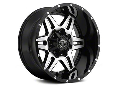 TIS 538MB Gloss Black Machined 6-Lug Wheel; 17x9; -12mm Offset (15-20 F-150)