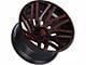 TIS 554BMR Gloss Black with Red Tint Accent 6-Lug Wheel; 20x12; -44mm Offset (15-20 Tahoe)