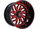 TIS 544MBR Gloss Black with Red Tint Accent 6-Lug Wheel; 20x12; -44mm Offset (15-20 Yukon)