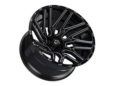 TIS 554 Gloss Black Milled 8-Lug Wheel; 22x10; -19mm Offset (17-22 F-350 Super Duty SRW)