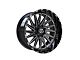 TIS 547BM Gloss Black Milled 8-Lug Wheel; 22x10; 10mm Offset (23-24 F-250 Super Duty)