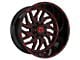 TIS 544BMR Gloss Black with Red Tint Accent 8-Lug Wheel; 20x12; -44mm Offset (23-24 F-350 Super Duty SRW)